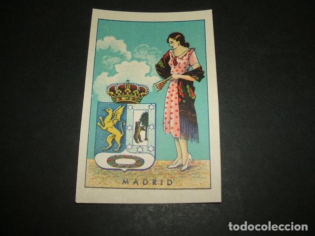 Collectionnisme Cartes &agrave; collectionner anciennes: MADRID ESCUDO Y TIPO DE LA PROVINCIA CROMO A&Ntilde;OS 30