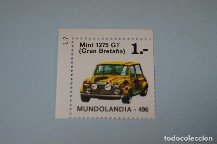 Collezionismo Figurine antiche: CROMO DE: MINI 1275 GT,GRAN BRETA&Ntilde;A,(SIN PEGAR),N&ordm; 496,A&Ntilde;O 1975,DEL &Aacute;LBUM,MUNDOLANDIA,DE BRUGUERA