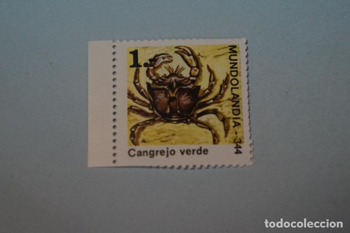 Collezionismo Figurine antiche: CROMO DE: CANGREJO VERDE,(SIN PEGAR),N&ordm; 344,A&Ntilde;O 1975,DEL &Aacute;LBUM,MUNDOLANDIA,DE BRUGUERA