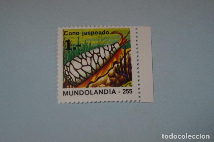Collezionismo Figurine antiche: CROMO DE: CONO JASPEADO,(SIN PEGAR),N&ordm; 255,A&Ntilde;O 1975,DEL &Aacute;LBUM,MUNDOLANDIA,DE BRUGUERA