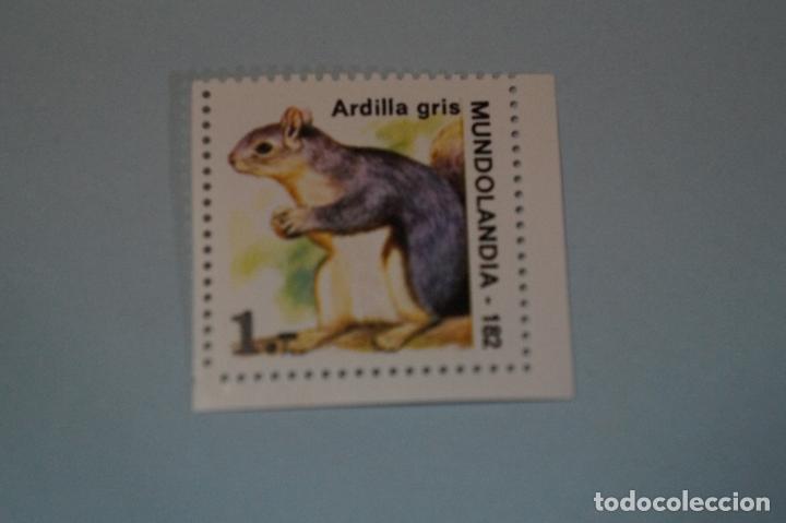 Collezionismo Figurine antiche: CROMO DE: ARDILLA GRIS,(SIN PEGAR),N&ordm; 182,A&Ntilde;O 1975,DEL &Aacute;LBUM,MUNDOLANDIA,DE BRUGUERA