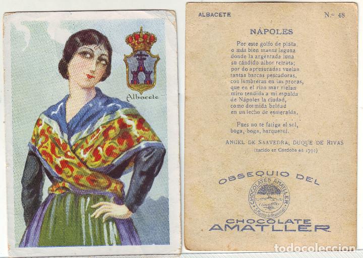 Coleccionismo cromos antiguos: ALBACETE CROMO CHOCOLATE AMATLLER - Foto 1