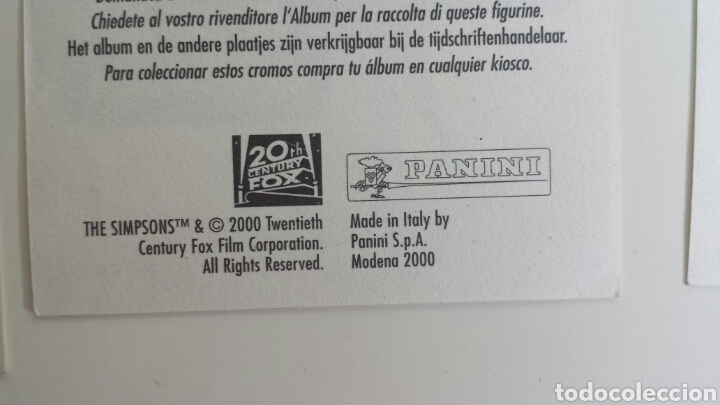 Coleccionismo cromos antiguos: Lote 9 cromos The Simpsons. Panini. 2000 - Foto 3