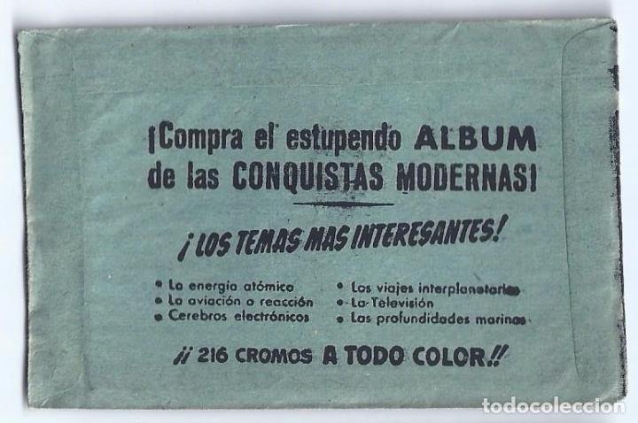 Coleccionismo cromos antiguos: Sobre cerrado - Conquistas modernas - Crisol - Foto 2