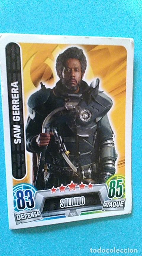 Coleccionismo cromos antiguos: TOPPS STAR WARS SAW GERRERA 105 - Foto 1