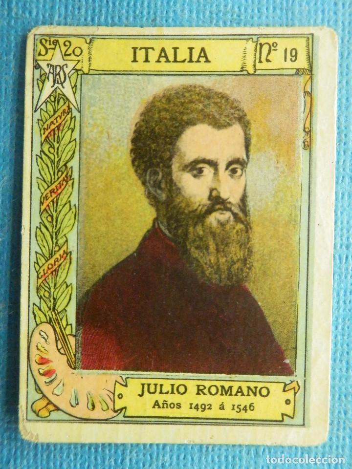 Coleccionismo cromos antiguos: FOTOTIPIA CERILLAS SERIE 20 - GRANDES PINTORES - N&ordm; 19 - JULIO ROMANO - ITALIA - 1492-1546