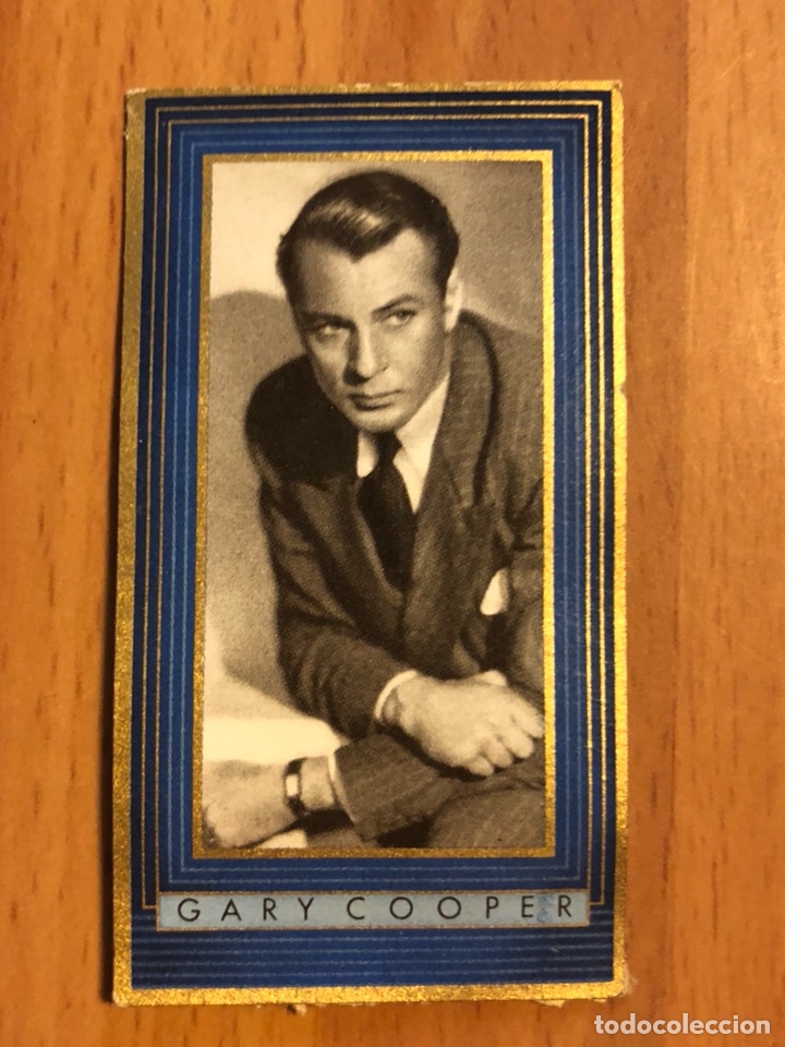 Coleccionismo Cromos antiguos: Antiguo cromo gary cooper.6 x 3 cm.a&ntilde;os 30