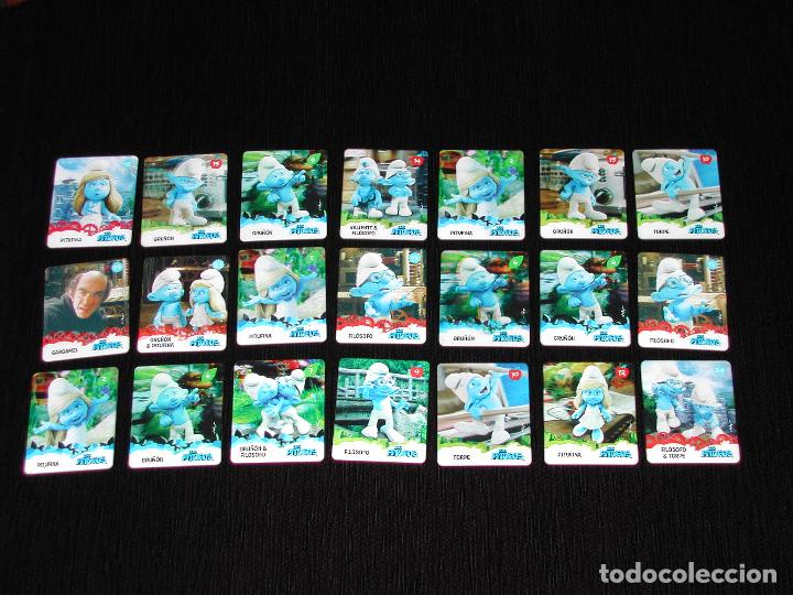 Coleccionismo cromos antiguos: Lote 21 Cromos en 3D de LOS PITUFOS / EL ARBOL - Foto 1
