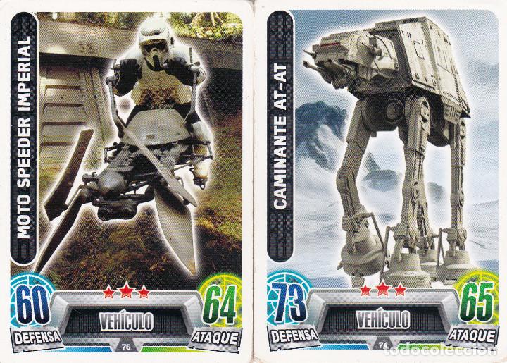 Coleccionismo cromos antiguos: LOTE FORCE ATTAX - STAR WARS - IMPERIO- VEH&Iacute;CULO - - Foto 1