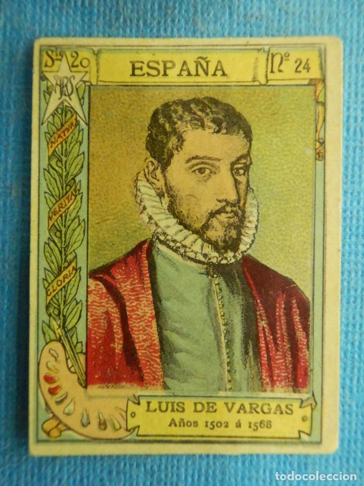 Coleccionismo cromos antiguos: FOTOTIPIA CERILLAS SERIE 20 - GRANDES PINTORES - N&ordm; 24 - LUIS DE VARGAS - ESPA&Ntilde;A - 1502-1568