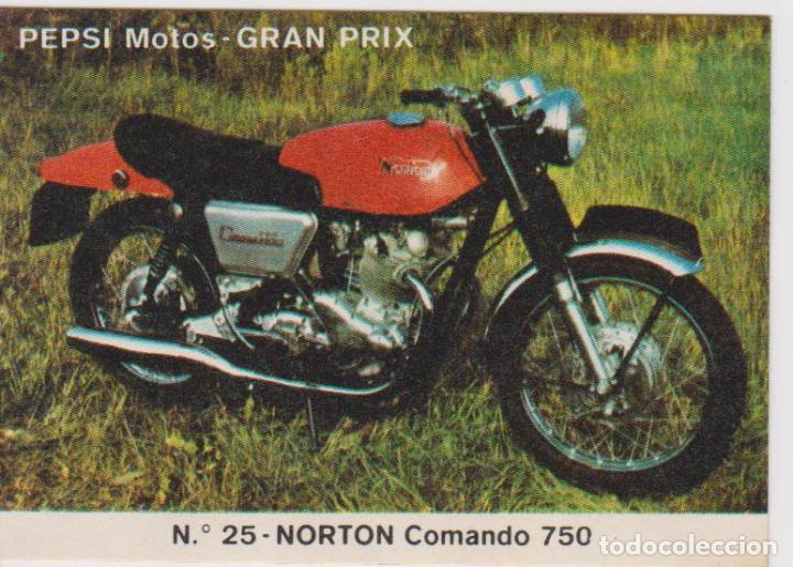 Coleccionismo cromos antiguos: PEPSI -- N&ordm; 25 NORTON COMANDO 750 - Foto 1
