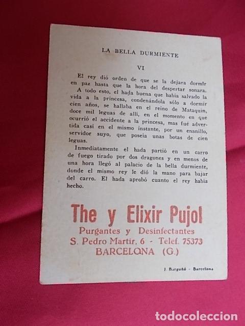 Coleccionismo cromos antiguos: CROMO LA BELLA DURMIENTE . N&ordm; 6. THE Y ELIXIR PUJOL - Foto 2