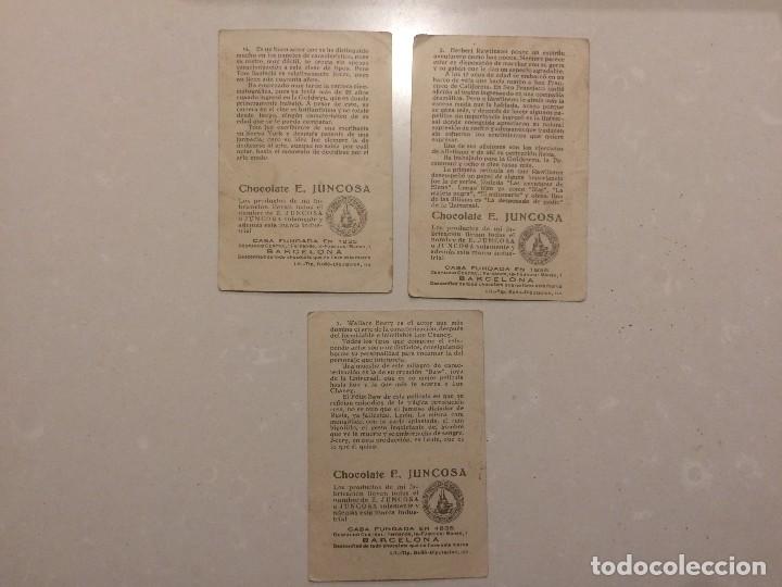 Coleccionismo cromos antiguos: Cromos - Herbert Rawlison - Wallace Beery - Tom Santschi - Chocolate E.Juncosa - Foto 2