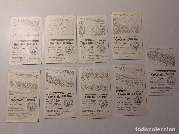 Coleccionismo cromos antiguos: 9 Cromos - El desfile del amor - Chocolate E.Juncosa - Foto 2