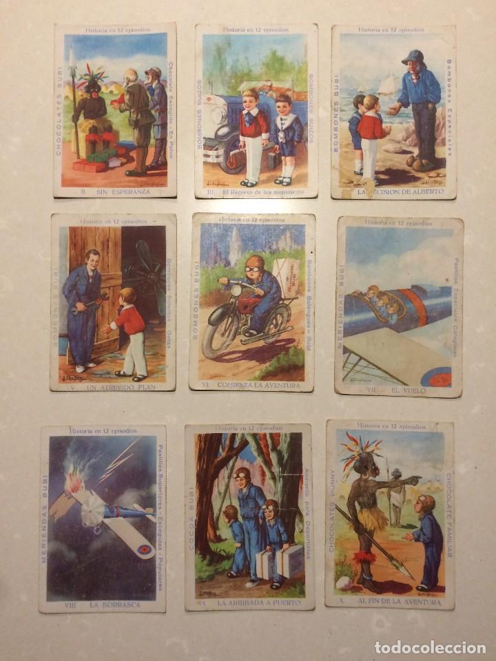 Coleccionismo cromos antiguos: 9 cromos - Un dificil rescate - Chocolates Rubi - Foto 1