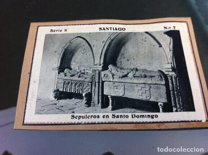 Collectionnisme Cartes &agrave; collectionner anciennes: CROMO DE LAS BELLEZAS DE GALICIA (SANTIAGO, SERIE 8, N&ordm; 7, SEPULCROS... (PEGADO AL CART&Oacute;N ORIGINAL)