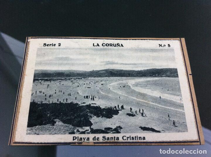 Collectionnisme Cartes &agrave; collectionner anciennes: CROMO BELLEZAS DE GALICIA (CORU&Ntilde;A, SERIE 2, N&ordm; 5) SANTA CRISTINA (PEGADO AL CART&Oacute;N ORIGINAL)