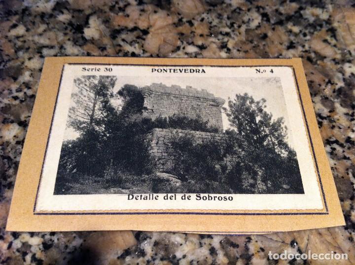 Collezionismo Figurine antiche: CROMO BELLEZAS DE GALICIA (PONTEVEDRA, SERIE 30, N&ordm; 4) SOBROSO  (PEGADO AL CART&Oacute;N ORIGINAL)