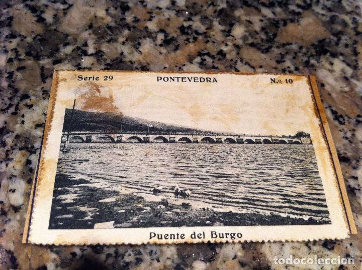 Collectionnisme Cartes &agrave; collectionner anciennes: CROMO BELLEZAS DE GALICIA (PONTEVEDRA, SERIE 29, N&ordm; 10) PUENTE DEL BURGO (PEGADO AL CART&Oacute;N ORIGINAL)
