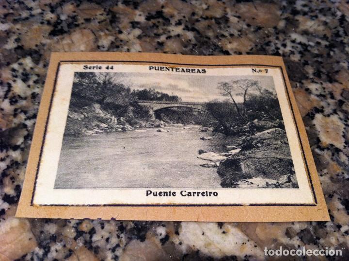 Collezionismo Figurine antiche: CROMO BELLEZAS DE GALICIA (PUENTEAREAS, SERIE 44, N&ordm; 7) PUENTE CARREIRO (PEGADO AL CART&Oacute;N ORIGINAL)