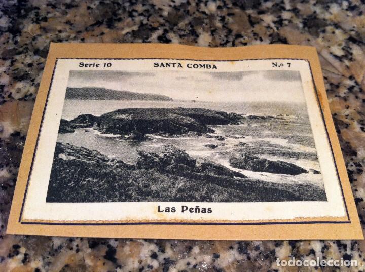 Collectionnisme Cartes &agrave; collectionner anciennes: CROMO BELLEZAS DE GALICIA (SANTA COMBA, SERIE 10, N&ordm; 7) LAS PE&Ntilde;AS (PEGADO AL CART&Oacute;N ORIGINAL)