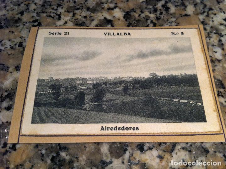 Collectable Antique Stickers: CROMO BELLEZAS DE GALICIA (VILLALBA, SERIE 21, N&ordm; 8) ALREDEDORES. (PEGADO AL CART&Oacute;N ORIGINAL)