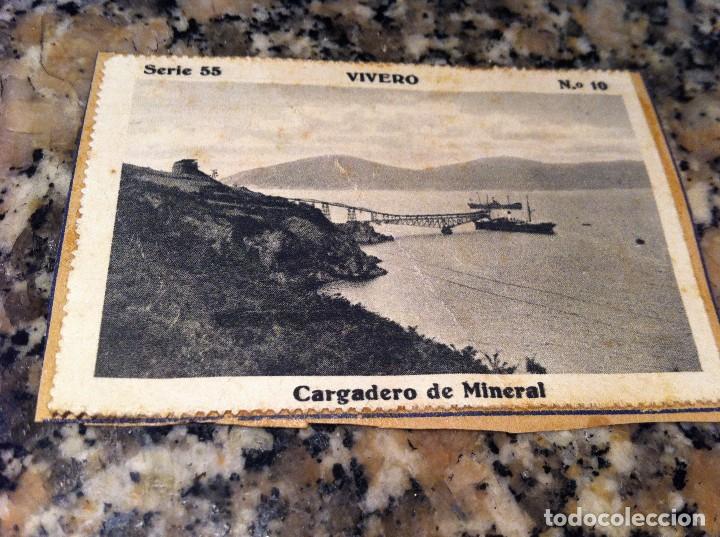 Collectable Antique Stickers: CROMO BELLEZAS DE GALICIA (VIVERO. SERIE 55, N&ordm; 10) CARGADERO... (PEGADO AL CART&Oacute;N ORIGINAL)