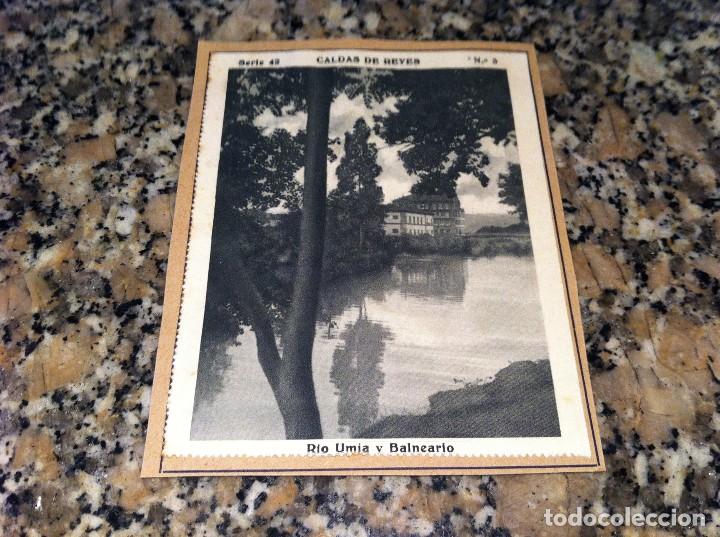 Collectable Antique Stickers: CROMO BELLEZAS DE GALICIA (CALDAS DE REYES SERIE 42, N&ordm; 3) R&Iacute;O UMIA. (PEGADO AL CART&Oacute;N ORIGINAL)
