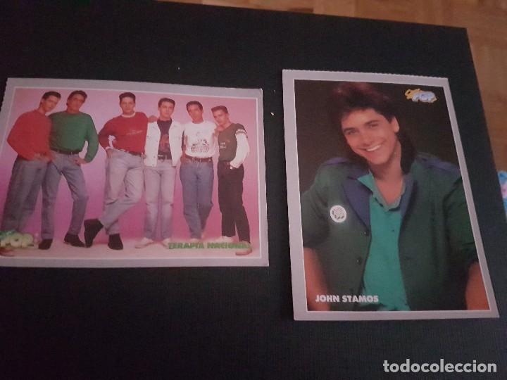 Coleccionismo Cromos antiguos: Lote 2 cromo postales super pop - terapia nacional y John Stamos