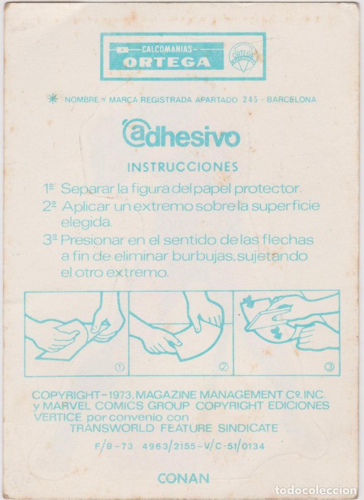 Coleccionismo cromos antiguos: calcomanias ortega -- CONAN - Foto 1