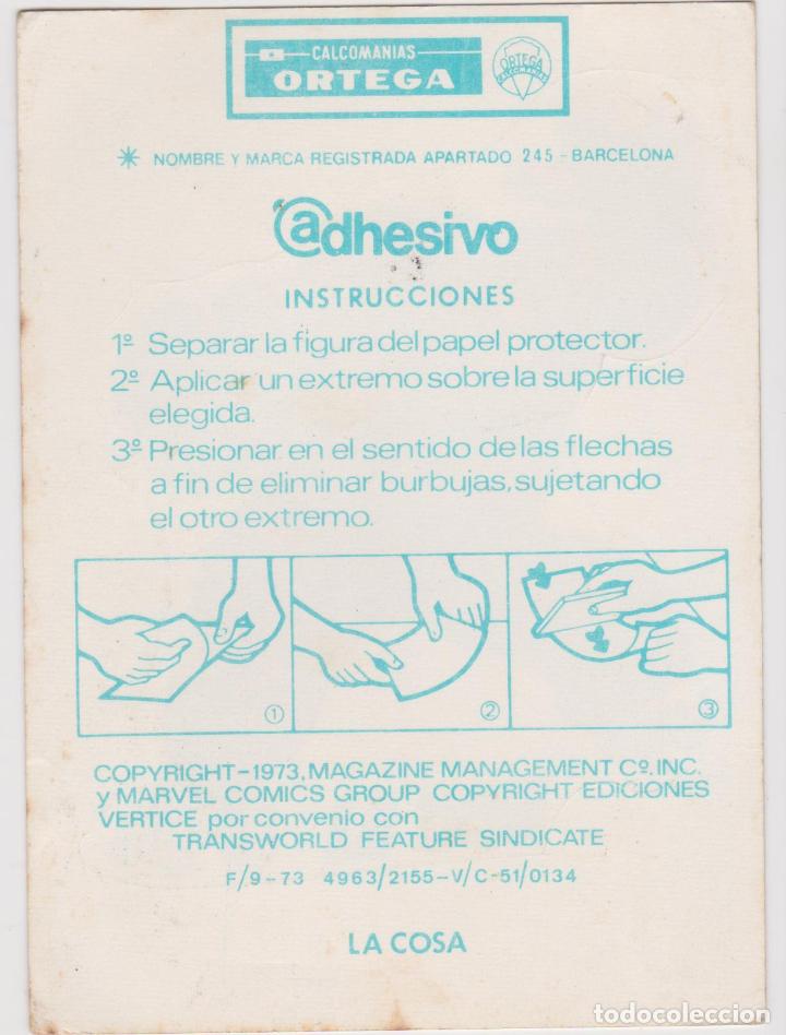 Coleccionismo cromos antiguos: calcomanias ortega -- LA COSA - Foto 1