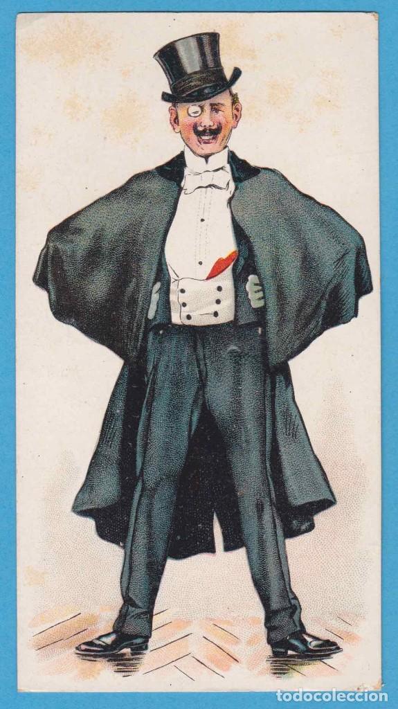 Coleccionismo cromos antiguos: CABALLERO CON CAPA Y SOMBRERO. WIJ DRINKEN KAMPHUIZEN'S VERPAKTE KOFFIE. GOUDA. AMSTERDAM