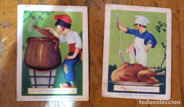 Coleccionismo cromos antiguos: COLECCI&Oacute;N DE 36 RECETAS- CROMOS AMATLLER - Foto 4