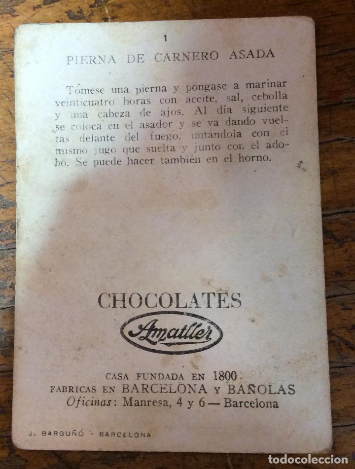 Coleccionismo cromos antiguos: COLECCI&Oacute;N DE 36 RECETAS- CROMOS AMATLLER - Foto 5