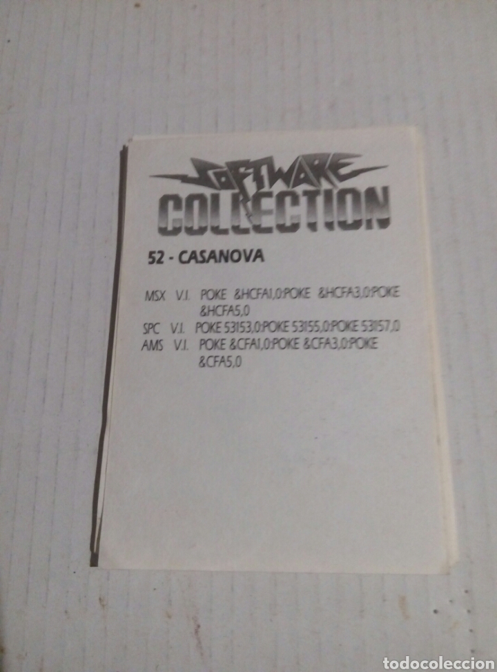 Coleccionismo cromos antiguos: Software collection 52 Casanova - Foto 2