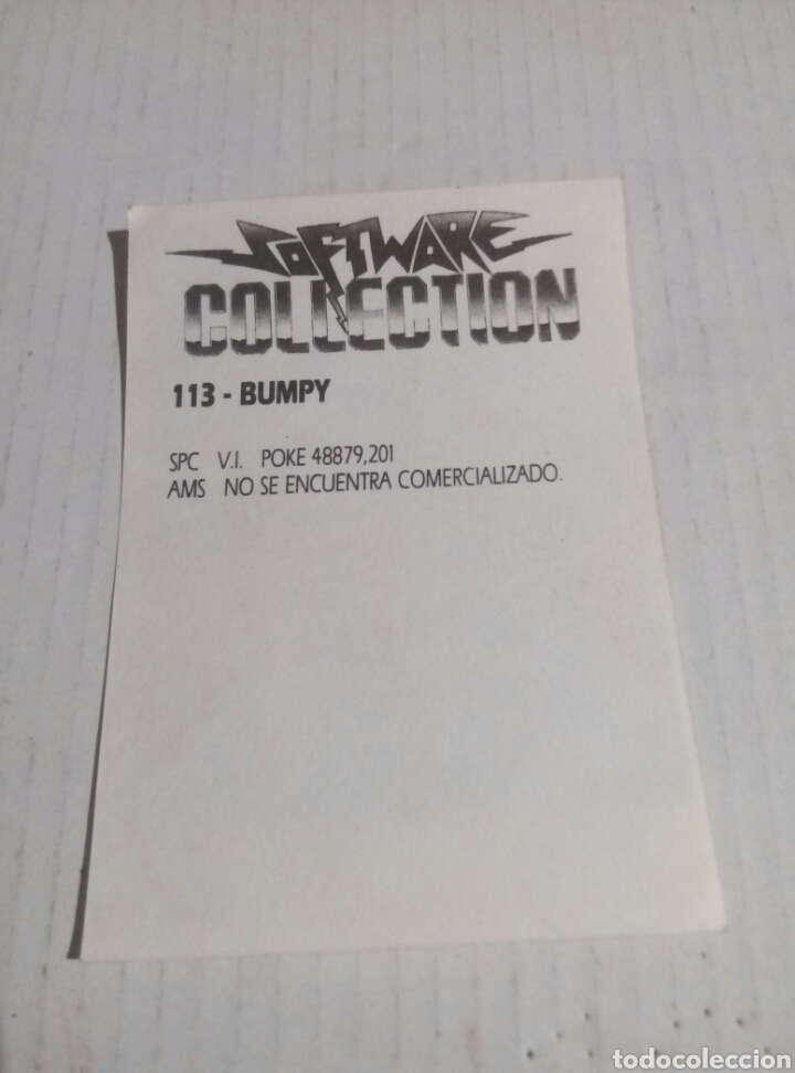 Coleccionismo cromos antiguos: Software collection 113 Bumpy - Foto 2