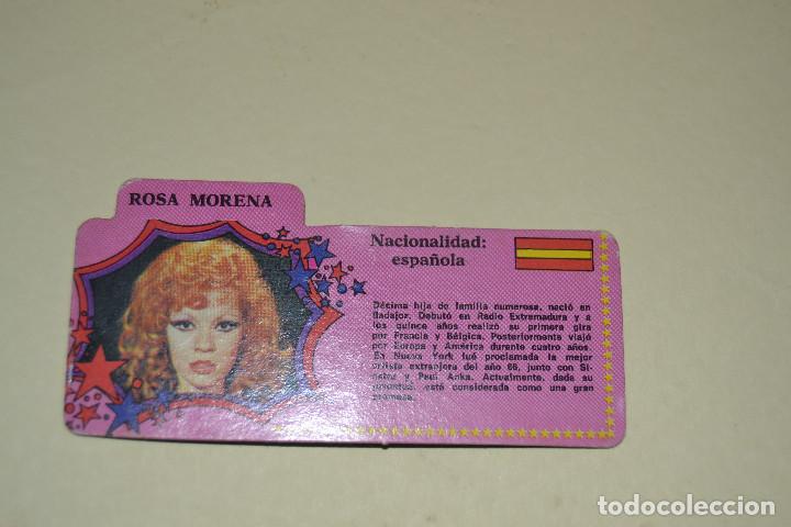 Coleccionismo cromos antiguos: FICHA BIMBO SERIE CANTANTES ROSA MORENA