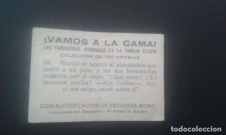 Coleccionismo cromos antiguos: CROMO VAMOS A LA CAMA. NUMERO 59. - Foto 2
