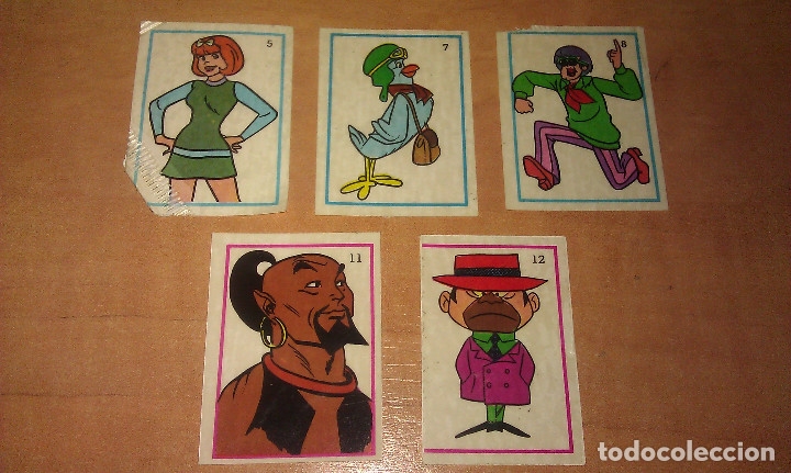 Coleccionismo cromos antiguos: LOTE DE 5 CROMOS ADHESIVOS DEL P&Oacute;STER DE LA COLECCI&Oacute;N DE FHER DE 1973 NUEVO FESTIVAL HANNA BARBERA