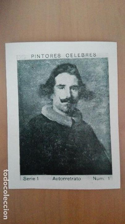 Coleccionismo cromos antiguos: CROMO CUPON PENINSULAR SERIE 1 PINTORES CELEBRES VELAZQUEZ N&ordm; 1 AUTORRETRATO EXCELENTE CONSERVACION