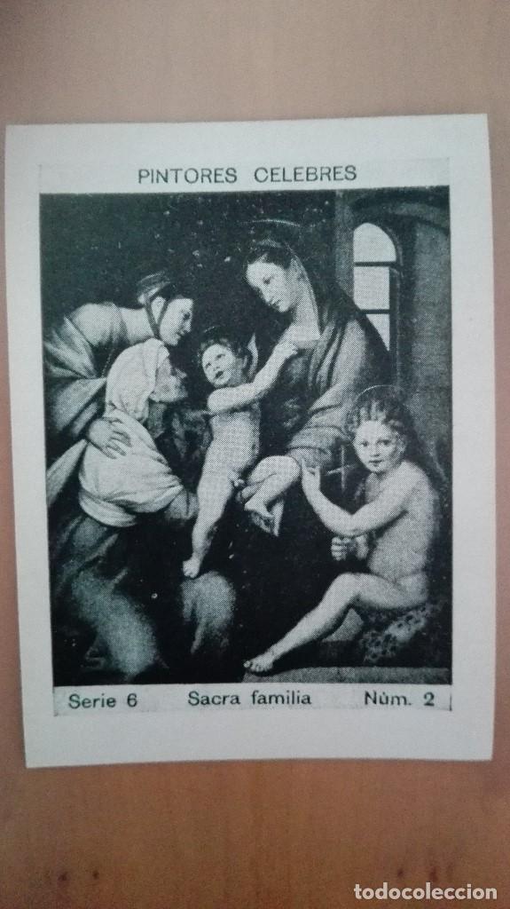 Coleccionismo cromos antiguos: CROMO CUPON PENINSULAR SERIE 6 PINTORES CELEBRES VELAZQUEZ N&ordm; 2 SACRA FAMILIA EXCELENTE CONSERVACION