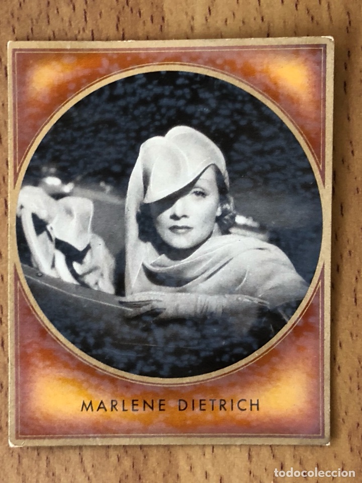 Coleccionismo Cromos antiguos: Antiguo cromo 7 x 6 cm Marlene Dietrich