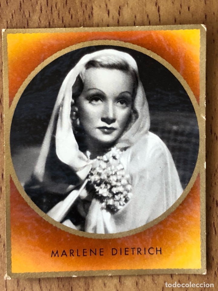 Coleccionismo Cromos antiguos: Antiguo cromo 7 x 6 cm Marlene Dietrich