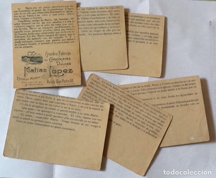 Coleccionismo cromos antiguos: SEIS CROMOS DE LOS MISERABLES, A&Ntilde;OS 20 - Foto 2