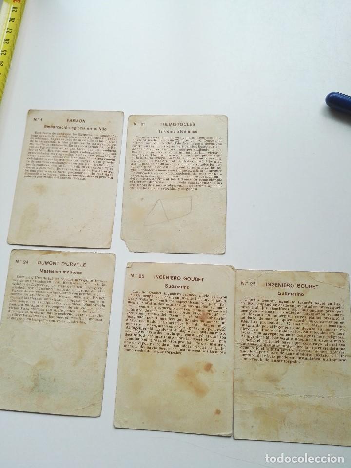 Coleccionismo cromos antiguos: 4 cromos de Barcos de diferentes &eacute;pocas - Foto 3