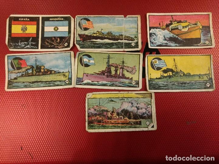 Coleccionismo cromos antiguos: Lote de 7 cromos de barcos - Foto 1