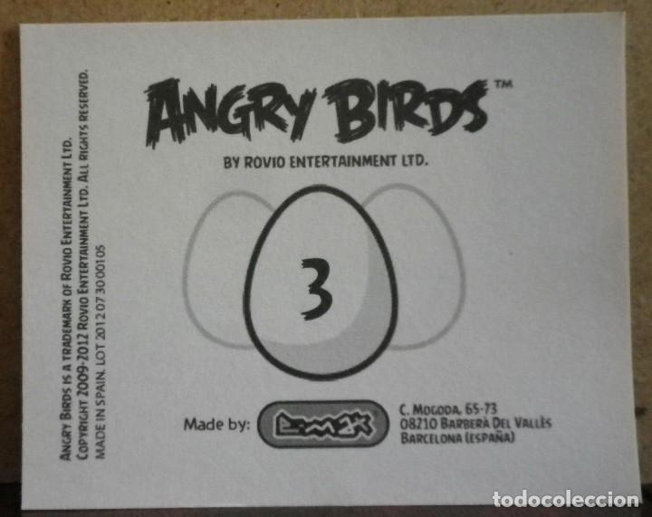 Coleccionismo cromos antiguos: Angry Birds. E-Max 2012. Cromo sin pegar N&ordm; 3 - Foto 2