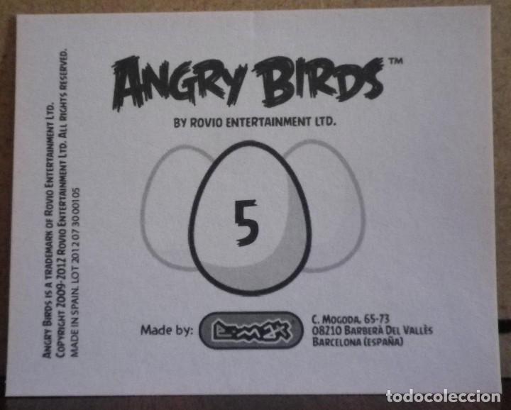 Coleccionismo cromos antiguos: Angry Birds. E-Max 2012. Cromo sin pegar N&ordm; 5 - Foto 2