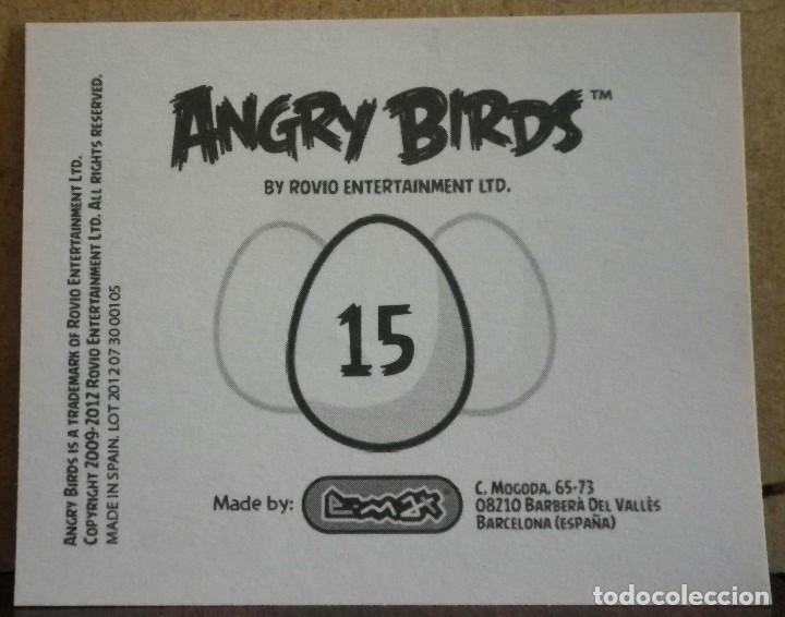 Coleccionismo cromos antiguos: Angry Birds. E-Max 2012. Cromo sin pegar N&ordm; 15 - Foto 2