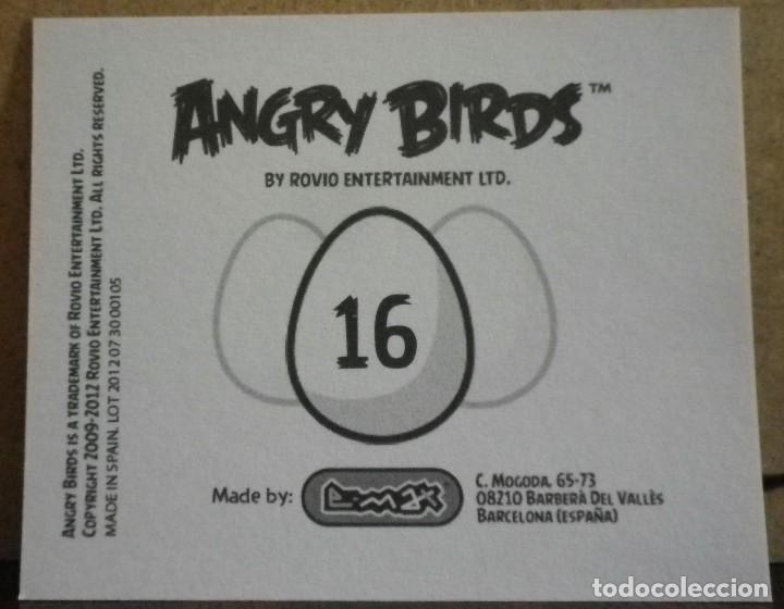 Coleccionismo cromos antiguos: Angry Birds. E-Max 2012. Cromo sin pegar N&ordm; 16 - Foto 2